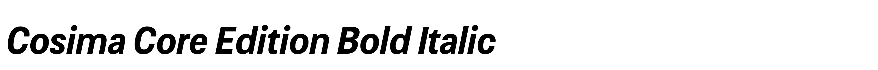 Cosima Core Edition Bold Italic